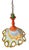 Murano Art Glass Looped Abstract Orange White Pendant Light For Sale - Image 17 of 18