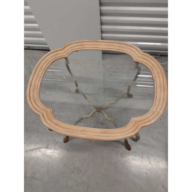 Traditional Set of 3 Glass-Top Drexel Heritage Occasional Tables For Sale - Image 3 of 12