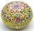 Chinese Export Yellow Floral Beijing Enamel Round Box China, 20th Century A stunning example of 20th-century Beijing...