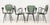 Vintage Green Chairs by Jacques Hitier, 1960, Set of 4 For Sale - Image 9 of 9