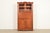 English Country Farmhouse Studio Crafted Carved Walnut Drop Front Secretary Desk With Bookcase For Sale - Image 14 of 14