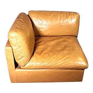 Zanotta Italy Lounge Club Corner Chair For Sale