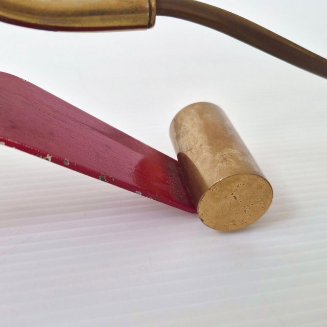 Vintage Adjustable Table Lamp in Brass and Steel, 1950s For Sale - Image 4 of 15