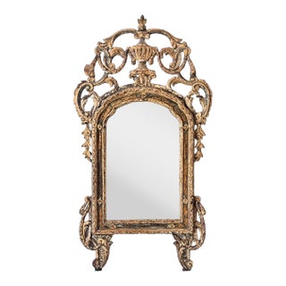 18th C Italian Rococo Paraclose Mirror For Sale