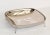 Art Deco Style Square Footed Bowl Silver Plated Steel & Silver Border Centerpiece For Sale - Image 13 of 13