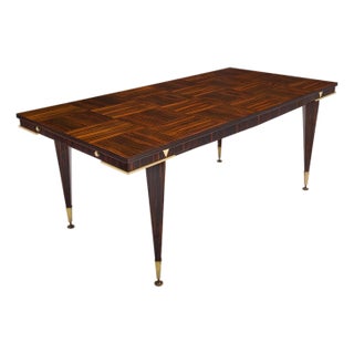 Period Mid-Century Modern Macassar Dining Table For Sale