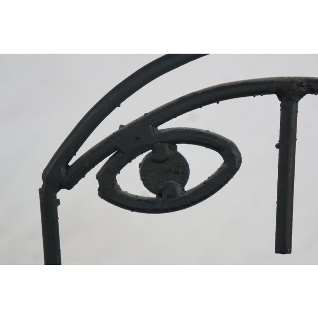 2 John Risley 1960s Welded Steel Mr. & Mrs. Figural Peoples Chairs MCM 51" For Sale - Image 15 of 18