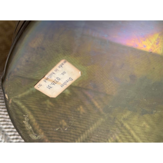 Mid 20th Century Vintage Dresher Copper and Brass Oval Bucket or Cache Pot With Blue and White Handle For Sale - Image 5 of 9