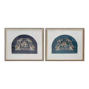 Mid 19th Century Pair of Framed Victorian Beadwork