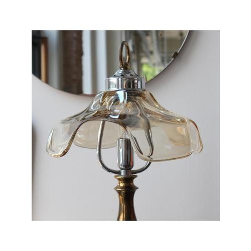 Type 'flower' lamp (support) Date 1960-70 Model Flower Origin Murano, Italy Condition Preserved Materials Chromed steel,...