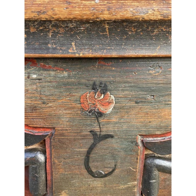 1822 Alpine Blue Floral Painted Blanket Chest For Sale - Image 10 of 18