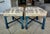 Pair Painted Chinese Chippendale Style Benches Chinoiserie Tapestry Upholstery For Sale In Palm Springs - Image 6 of 18