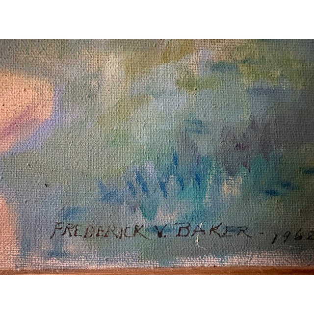 Modern Vintage Oil Painting 1962 - Frederick Van Vilet Baker (1876-1964) For Sale - Image 3 of 17
