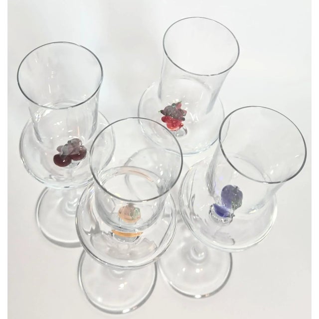 Fruity Hand Blown Cordials- Set of Four For Sale - Image 4 of 11