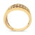 Contemporary 10K Yellow Gold Plated .925 Sterling Silver 1 1/2 Cttw Diamond 4 Row Channel Band Ring Size 7 For Sale - Image 3 of 6