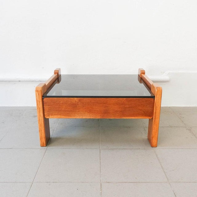 Portuguese Oak Coffee Table attributed to Eduardo Afonso Dias, 1970s For Sale - Image 6 of 18