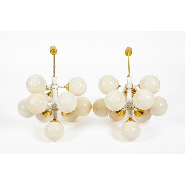 1970s Mid-Century Modern Sputnik Chandeliers by Szarvasi, Hungary - a Pair 3 Available For Sale In Detroit - Image 6 of 18