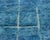 Blue Fractured Linear Grid Hand-Knotted Moroccan Wool Rug | 9'8" X 8'4" | One of a Kind For Sale - Image 8 of 8