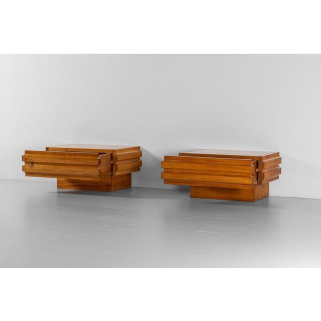 Night Cabinets by Ronald Haeusler for Maison Regain, France, 1970, Set of 2 For Sale - Image 10 of 18
