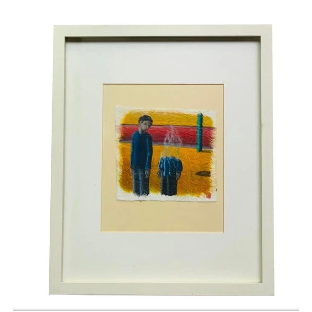 Artist's Self-Portrait - Watercolor on Paper - Framed w/ backward "E" signature For Sale - Image 4 of 15