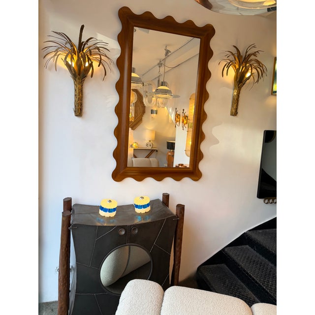 Pair of Brass Palm Tree Sconces by Maison Jansen, France, 1970s For Sale - Image 11 of 12