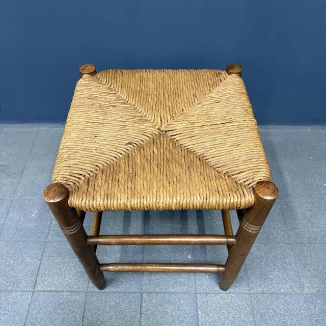 Set of Vintage Dutch Beech Stools with Piping Seats, 1960s For Sale - Image 12 of 18