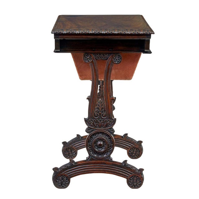 Brown Anglo-Indian Carved Padouk Side Table, 1870s For Sale - Image 8 of 12