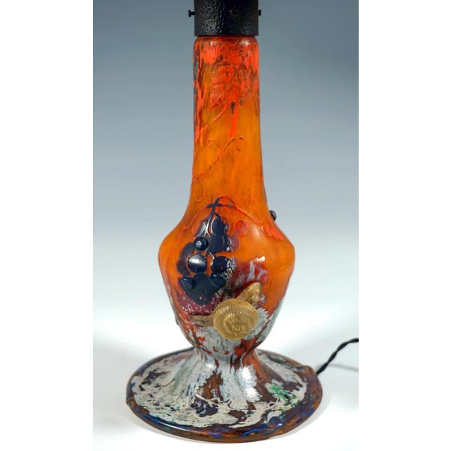 Blue French Art Nouveau Table Lamp, 1890s For Sale - Image 8 of 18