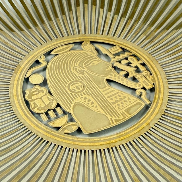 Mid-Century Modern Georges Briard Egyptian Pharaoh Gold Leaf Vide-Poche Dish For Sale - Image 3 of 12