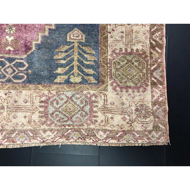 Textile 1960’s Vintage Turkish Handmade Rug-4’7’x8’1" For Sale - Image 7 of 11