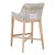 2020s Tapestry Grey Mahogany Barstool, Taupe Stripe & Taupe/White Rope For Sale - Image 5 of 7