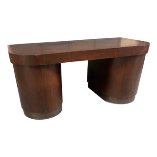 Art Deco Executive Desk in Veneer For Sale