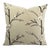 Juniata Gray Floral Embroidered Pillow Cover For Sale