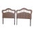 1980s Twin Size Headboard Wicker Metal Flowers Rattan Cottage Beach Coastal Boho Set 2 For Sale