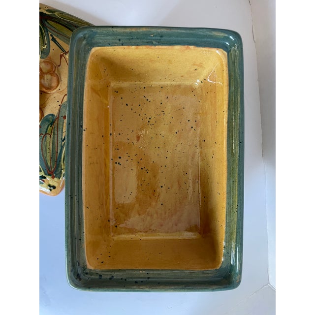 Ceramic French Hand-Painted Stoneware Lidded Casserole Dish by Sud & Co Casses en Provence For Sale - Image 7 of 11