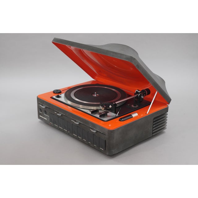 Concept 101 Turntable and DA 101 Speakers by Marco Zanuso, Roberto Lucci and Paolo Orlandini for Brionvega, 1974, Set of 3 For Sale - Image 9 of 18
