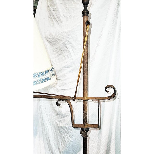 1930s Metal FLoor Lamps, a Pair For Sale - Image 4 of 5