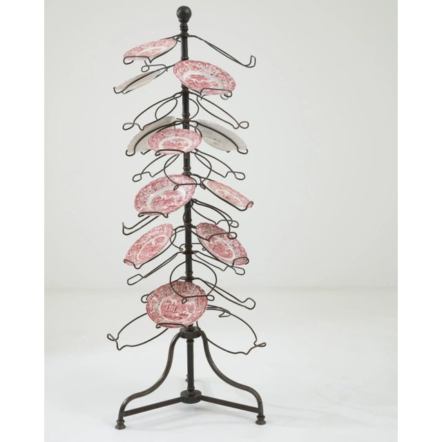 French Provincial Vintage French Brasserie Plate Stand For Sale - Image 3 of 12