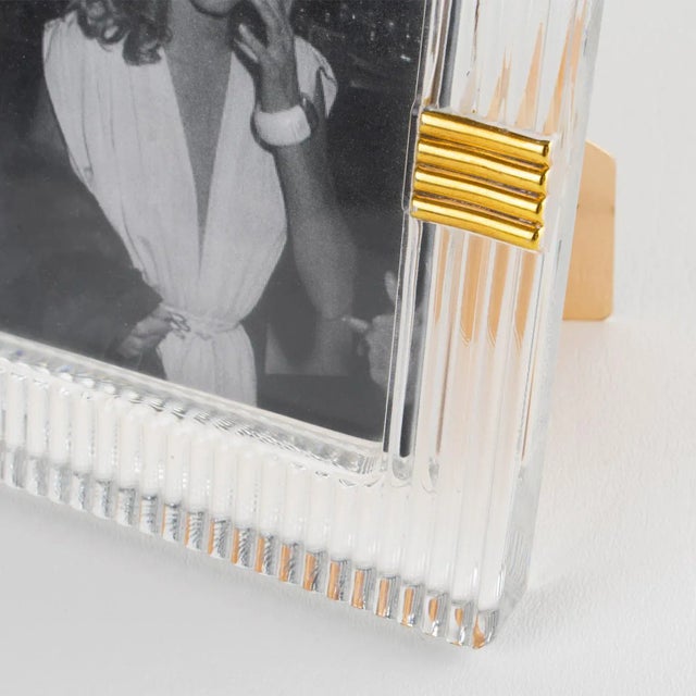 Christian Dior Paris Molded Crystal Picture Frame For Sale - Image 12 of 14