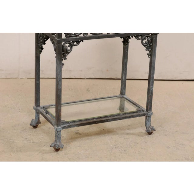 American Early 20th Century Bronze Table with Original Granite Top For Sale - Image 3 of 12
