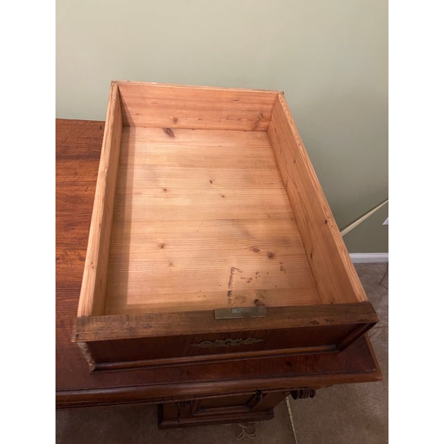Antique Neoclassical Style Solid Wood Double-Pedestal Executive Desk For Sale - Image 16 of 17