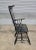 American Mid 20th Century Black Windsor Fan-Back Armchair Carved Knuckles Antiquity Delafield Wisconsin For Sale - Image 3 of 6