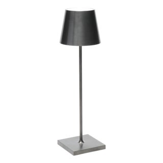 Zafferano Poldina Pro Rechargeable Lamp in Antique Nickel For Sale