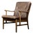 Mid-Century Danish Modern Beech and Brown Leather Armchair from Farstrup Møbler, 1970s For Sale