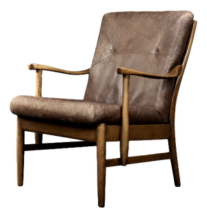 Mid-Century Danish Modern Beech and Brown Leather Armchair from Farstrup Møbler, 1970s