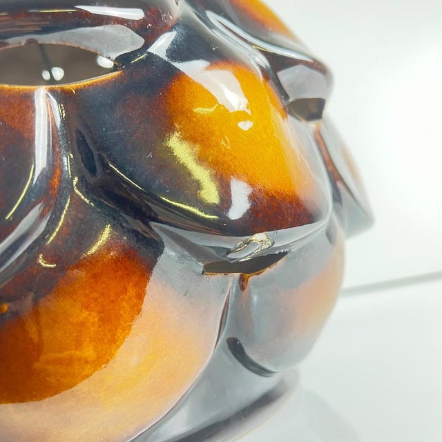 Large Ceramic Table Lamp in Scale Pattern, 1970 For Sale - Image 10 of 11