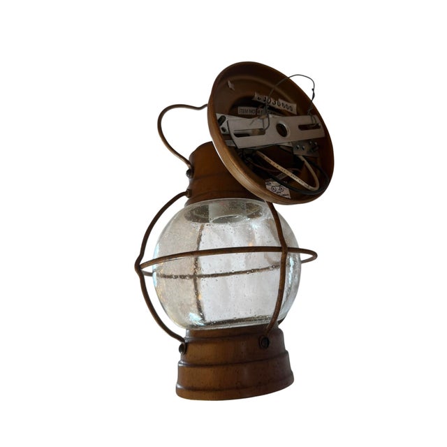 Vintage Caged Lantern Copper Painted Outdoor Wall Sconces For Sale - Image 4 of 7