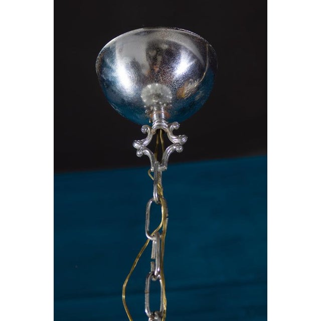 Glass Vintage Murano Glass Flower Sputnik Pendant Lights from Venini, Italy, 1960s, Set of 2 For Sale - Image 7 of 12