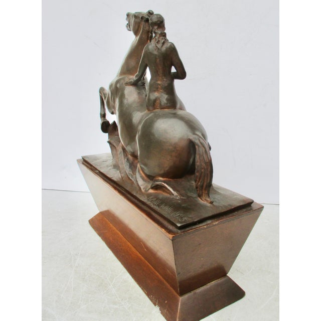 Maiden on Sea Horse" Dated 1925 by Karl Wahl For Sale In New York - Image 6 of 10