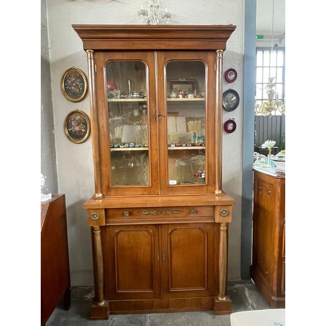 Vintage Empire-Style Display Cabinet in Wood with Bronze Decorations, 1960s For Sale - Image 13 of 17